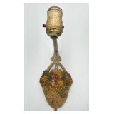 Antique Floral Wall Sconce Light Fixture in Working Condition