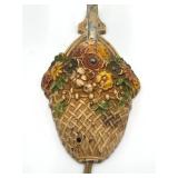 Antique Floral Wall Sconce Light Fixture in Working Condition