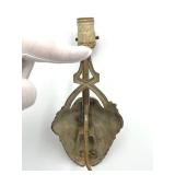 Antique Floral Wall Sconce Light Fixture in Working Condition
