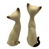 Vintage Pair of MCM Siamese Cat Salt & Pepper Shakers (Made in Japan)