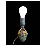 Antique Floral Wall Sconce Light Fixture in Working Condition