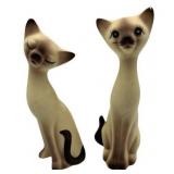 Vintage Pair of MCM Siamese Cat Salt & Pepper Shakers (Made in Japan)