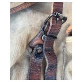 Vintage 1950s French Sac Lafuma Canvas & Leather Military Rucksack with Metal Frame