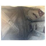 Vintage 1950s French Sac Lafuma Canvas & Leather Military Rucksack with Metal Frame