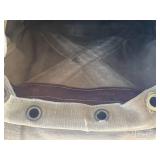 Vintage 1950s French Sac Lafuma Canvas & Leather Military Rucksack with Metal Frame