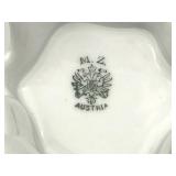 Antique Moritz Zdekauer (MZ Austria) Porcelain Ruffled Edge Pedestal Serving Dish