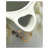 Vintage 9" Bavarian Porcelain Chocolate/Coffee Pot with Floral Theme