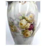 Vintage 9" Bavarian Porcelain Chocolate/Coffee Pot with Floral Theme