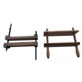 Pair of Vintage Wooden Book Binding Finishing Presses