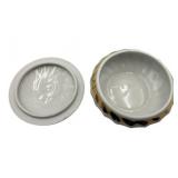 Vintage French Porcelain Trinket Box Featuring a "Courting Couple" Fragonard-Style