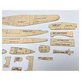 WW2 1943 U.S. Navy Bureau of Aeronautics (1:72 Scale) Model Template of the North American B-25B Mitchell Bomber