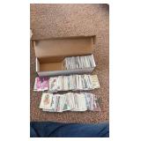Box of Baseball Cards, Lots of Stats and Semi Stars, Most Cards Sleeved