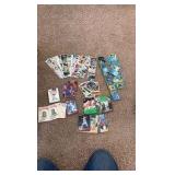 Huge Oversized Card and Sticker Panel Lot, Dozens of Cards, Stars, Babe Ruth Card, Vintae Stickers and More