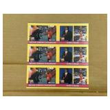 NBA Hoops Michael Jordan and Magic Johnson Uncut Sheet of Cards RARE Collectible NBA Legends