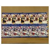 1990 Pro Set Don Majkowski and Barry Sanders Pro Bowl Uncut Sheet of Cards RARE NFL