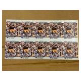 1990 Pro Set Terry Bradshaw Uncut Sheet of Cards RARE NFL Super Bowl Cards