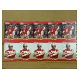 1990 Pro Set Uncut Sheet of Steve Young and Fred Smerlas Football Cards RARE San Francisco 49ers