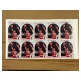 1990 NBA Hoops Scottie Pippen Uncut Sheet of Cards RARE Basketball Star and Chicago Bulls Legendary Player