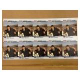 1990 Pro Set Uncut Sheet of Football Cards Tom Landry Legendary Coach RARE