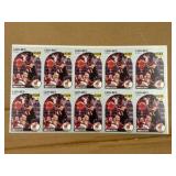 1990 NBA Hoops Uncut Sheet of Glen Rice Rookie Cards Basketball RARE Collectible