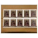 1990 Pro Set Uncut Sheet of Football Cards Featuring Super Bowl #2 RARE Collectible NFL