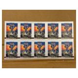 1990 Pro Set Uncut Sheet of Football Cards Featuring Super Bowl #14 RARE Collectible NFL