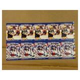 1990 Pro Set Don Majkowski and Barry Sanders Pro Bowl Uncut Sheet of Cards RARE NFL