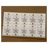 1990 NBA Hopps Uncut Sheet of Basketball Cards Hakeem Olajuwon All Start Cards NBA Hall of Famer