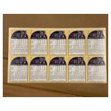 1990 NBA Hoops Uncut Sheet of Reggie Miller Basketball Cards RARE Indiana Pacers NBA Hall of Famer
