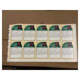1990 NBA Hoops Uncut Sheet of Shawn Kemp Rookie Cards Basketball Cards RARE NBA Hall of Famer