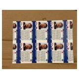 1990 Pro Set Jeff George 1st Overall Draft Pick Rookie Uncut Sheet of Cards RARE NFL