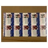 1990 Pro Set Don Majkowski and Barry Sanders Pro Bowl Uncut Sheet of Cards RARE NFL