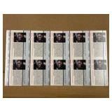 1990 Pro Set Terry Bradshaw Uncut Sheet of Cards RARE NFL Super Bowl Cards