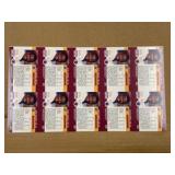 1990 Pro Set Dan Marino Uncut Sheet of Cards RARE NFL (DIFFERENT PLAYER ON BACK)