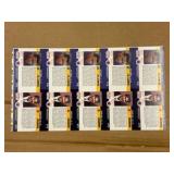 1990 Pro Set Junior Seau and Pat Terrell Rookie Cards Uncut Sheet of Cards RARE NFL