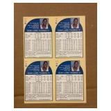1990 NBA Hoops Isiah Thomas Uncut Sheet of Cards RARE NBA Hall of Famer