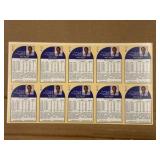 1990 NBA Hoops Pat Riley Uncut Sheet of Cards RARE Legendary Coach