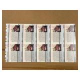 1990 Pro Set Uncut Sheet of Football Cards Vince Lombardi Legendary Green Bay Packers Coach RARE