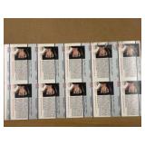 1990 Pro Set Uncut Sheet of Football Cards Tom Landry Legendary Coach RARE