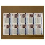 1990 Pro Set Uncut Sheet of Football Cards Featuring Super Bowl #6 RARE Collectible NFL