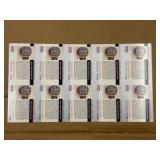 1990 Pro Set Uncut Sheet of Football Cards Featuring Super Bowl #20 RARE Collectible NFL