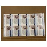 1990 Pro Set Uncut Sheet of Football Cards Featuring Super Bowl #12 RARE Collectible NFL