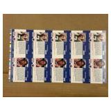 1990 Pro Set Don Majkowski and Barry Sanders Pro Bowl Uncut Sheet of Cards RARE NFL