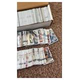 Box of Mostly Modern Football Cards, Lots of Stats