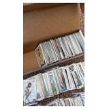 Box of Baseball Cards, Lots of Stats and Semi Stars, Most Cards Sleeved