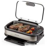 PowerXL Smokeless Grill with Tempered Glass Lid and Turbo Speed Smoke Extractor Technology | Retail $239