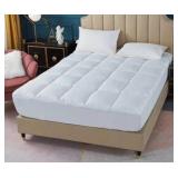 Queen Saint James Home Brand Elegant Premium Overfilled 1 in. Queen Sized Polyester Mattress Topper
