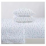 Queen | Great Bay Home Coastal Inspired Microfiber Sheet Set Queen Sized Bed, Starfish - Blue