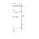 Kenney 23-in x 65-in x 9.6-in Polished Pewter 3 -Shelf Over-the-Toilet Storage