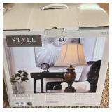 Sienna Table Lamp 26.75in x 15in x 15in Elegant Hand Applied Finish, Polyresign Material 100 Watts Max (bulb not included)